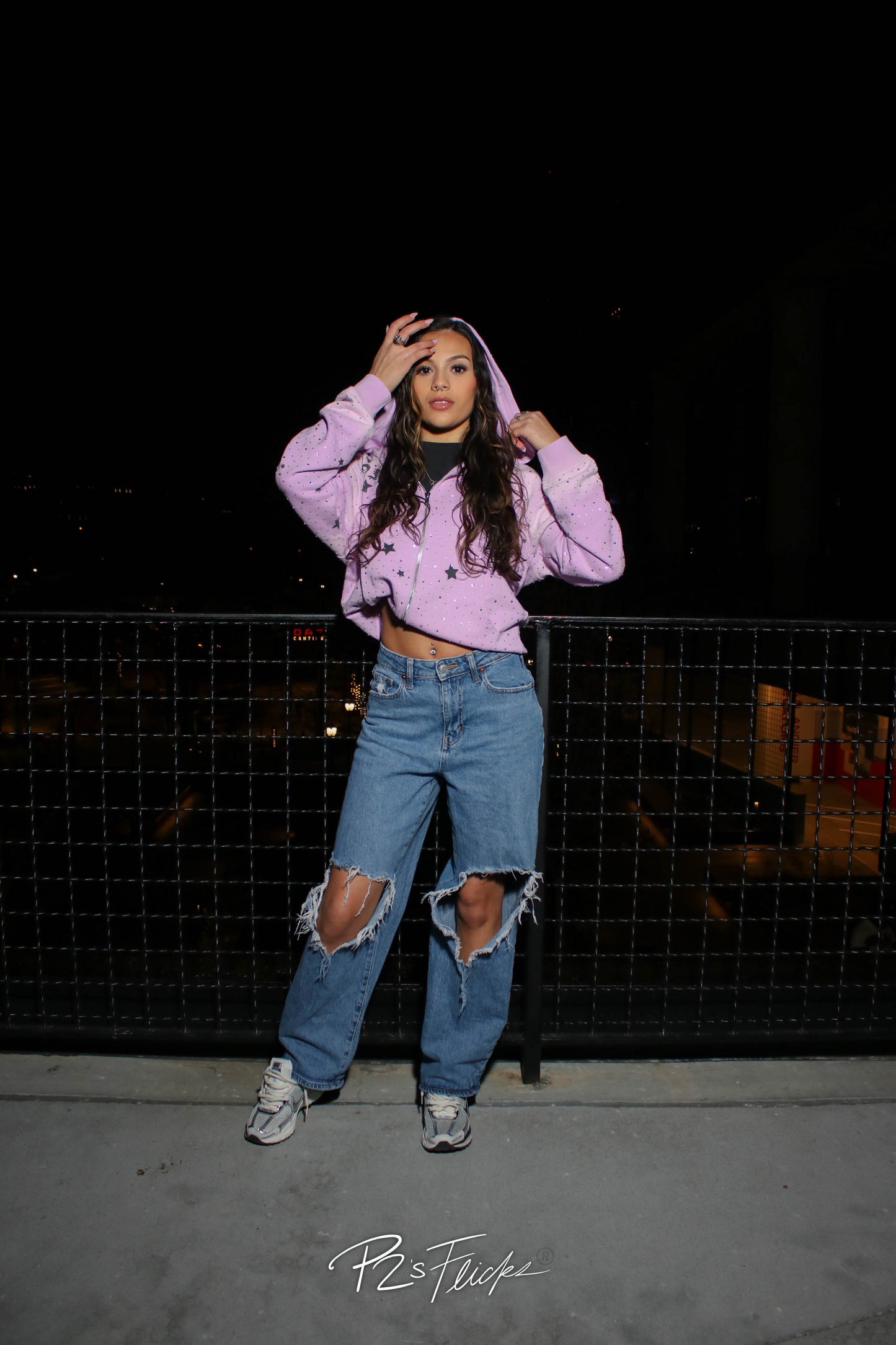 V1 SPOT LIGHT PURPLE ZIP UP