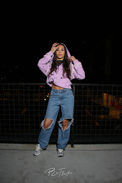 V1 SPOT LIGHT PURPLE  ZIP UP